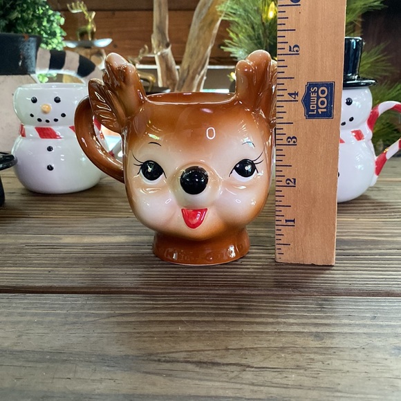 Pottery Barn and Williams Sonoma Figural Christmas Holiday Mugs - Set of 3 🦌⛄️ - Picture 11 of 16